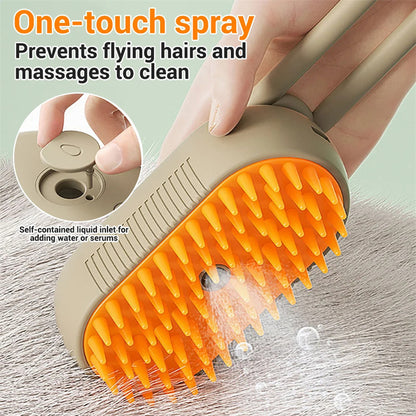 Pet Grooming Steam Hair Brushes For Massage