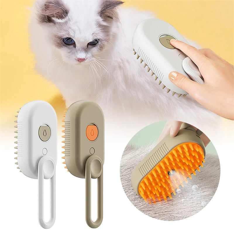 Pet Grooming Steam Hair Brushes For Massage